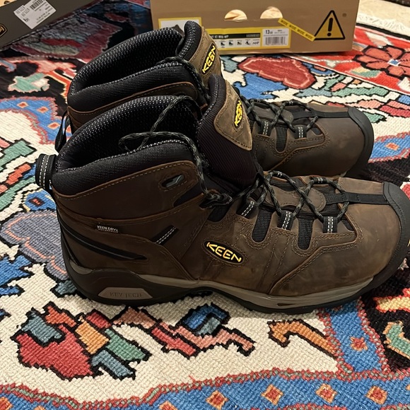 NWT KEEN Detroit XT MID WP steel toe. Men’s size 13EE. Work boots. Brown leather - Picture 2 of 13